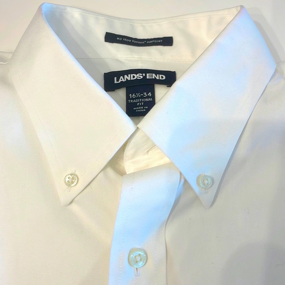 Men's Tailored Fit No Iron Solid Supima Cotton Oxford Dress Shirt